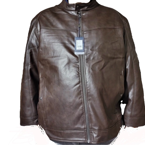 BRAND NEW Daniel Hechter Men's Moto Jacket *PLUS SIZE* - Picture 1 of 3